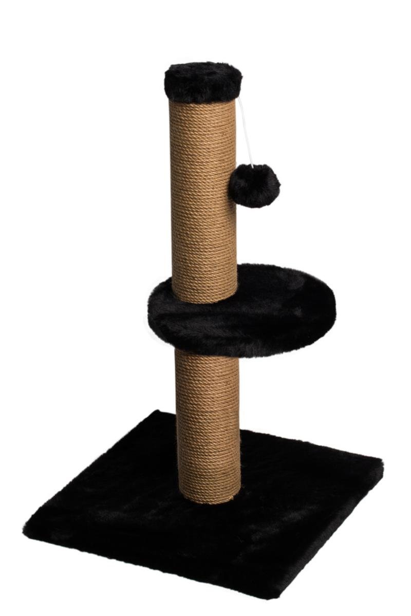 Kačių draskyklė - juodos spalvos, 34x34x67 cm