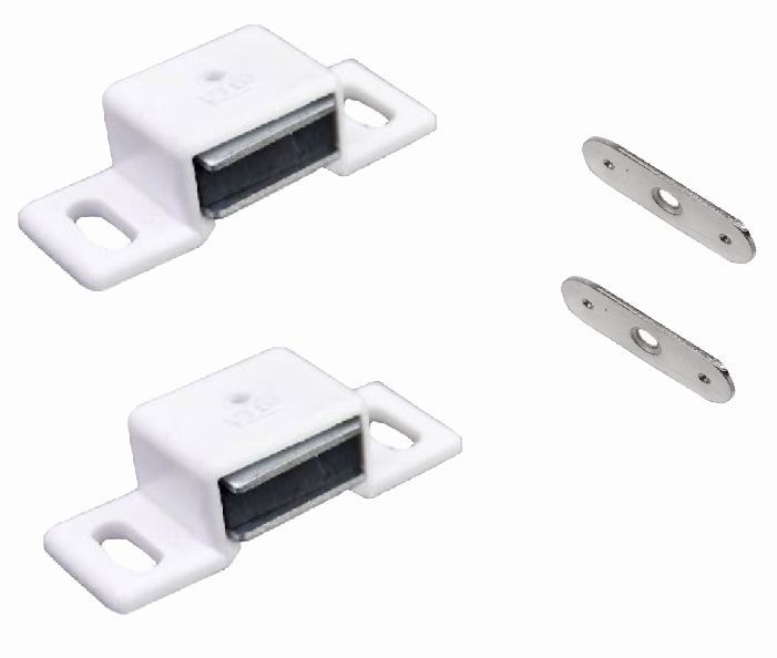 Magnetinis fiksatorius su plokštele, baltos sp., 2 kompl.-0