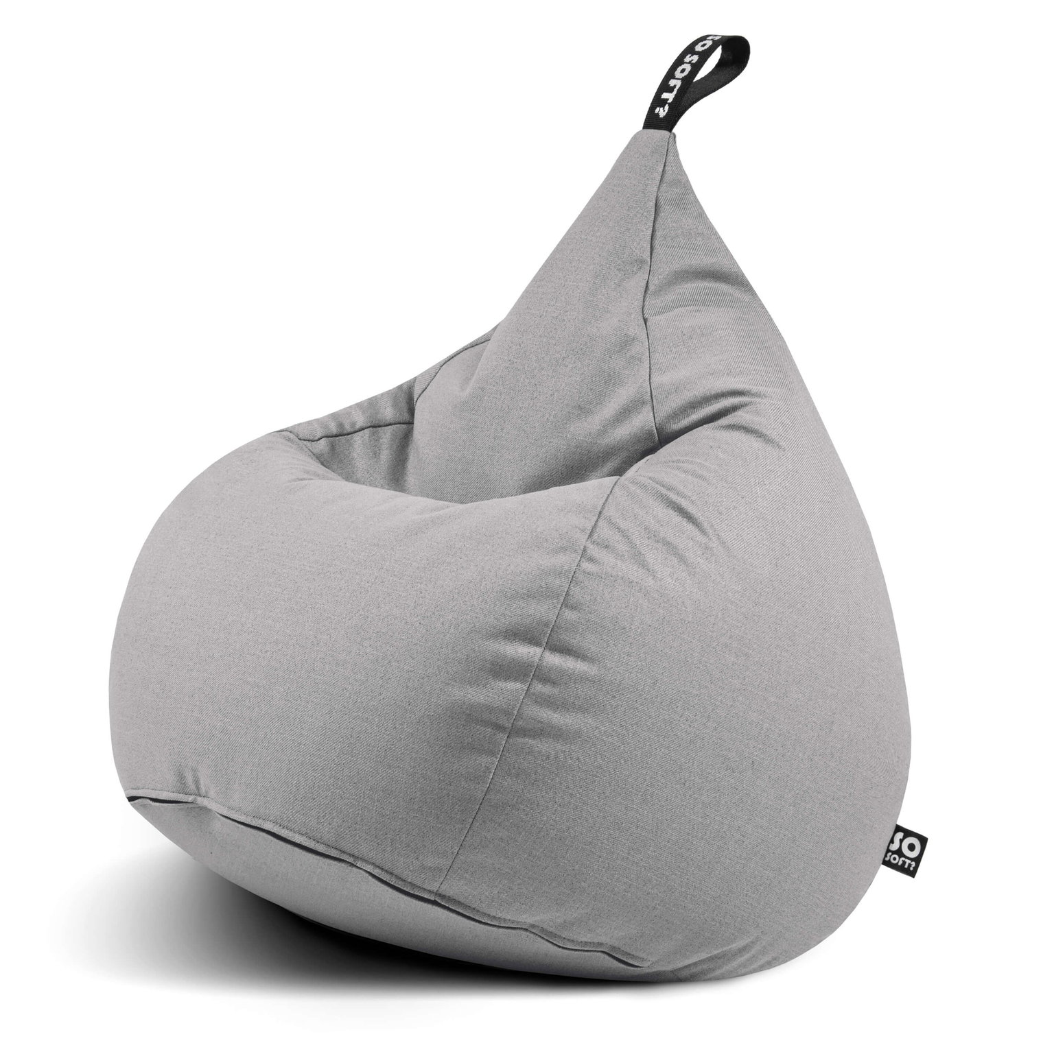 Sėdmaišis Drop XL Scandi, 80x80x80 cm, baltai pilka-0