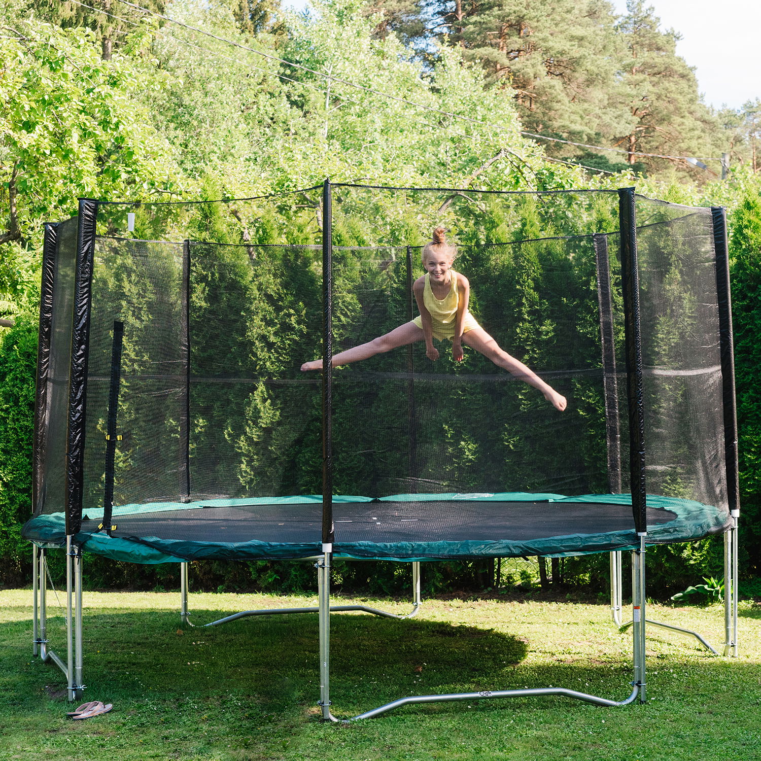 Batutas su tinkleliu, 304 cm, žalias-1