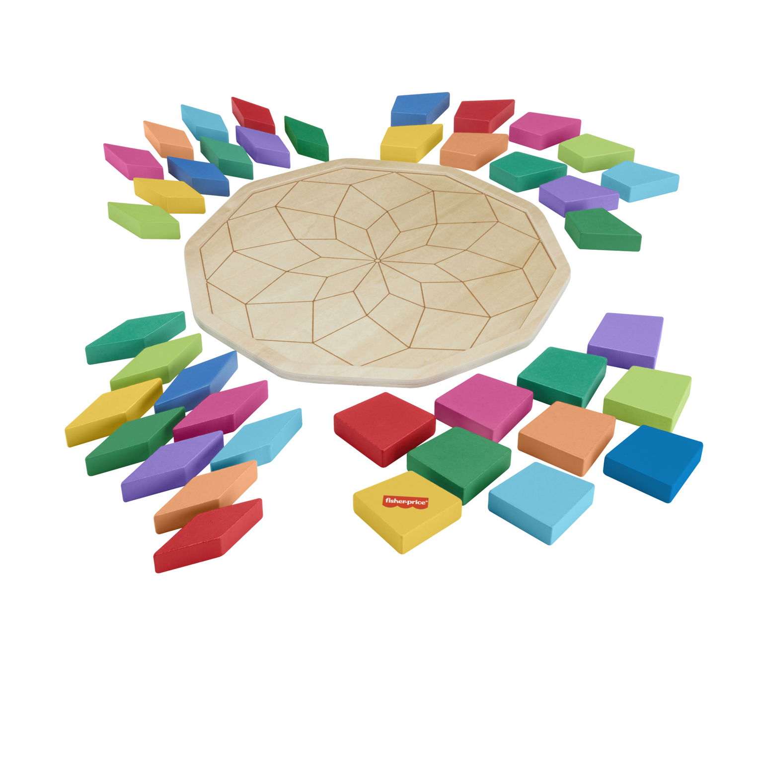 Fisher price medinė dėlionė mandala - 4