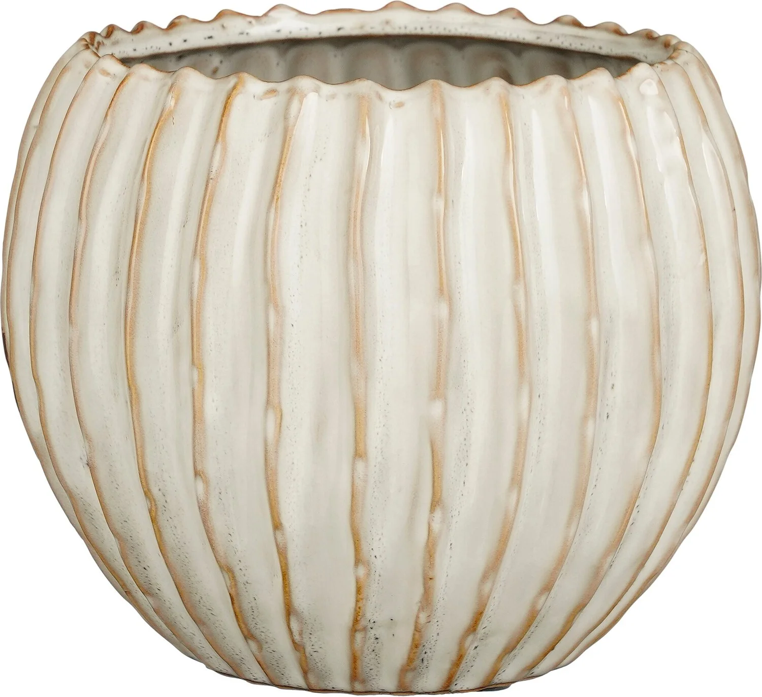 Keraminis vazonas JOVI, baltos sp,, 15,5 x 19 cm-0