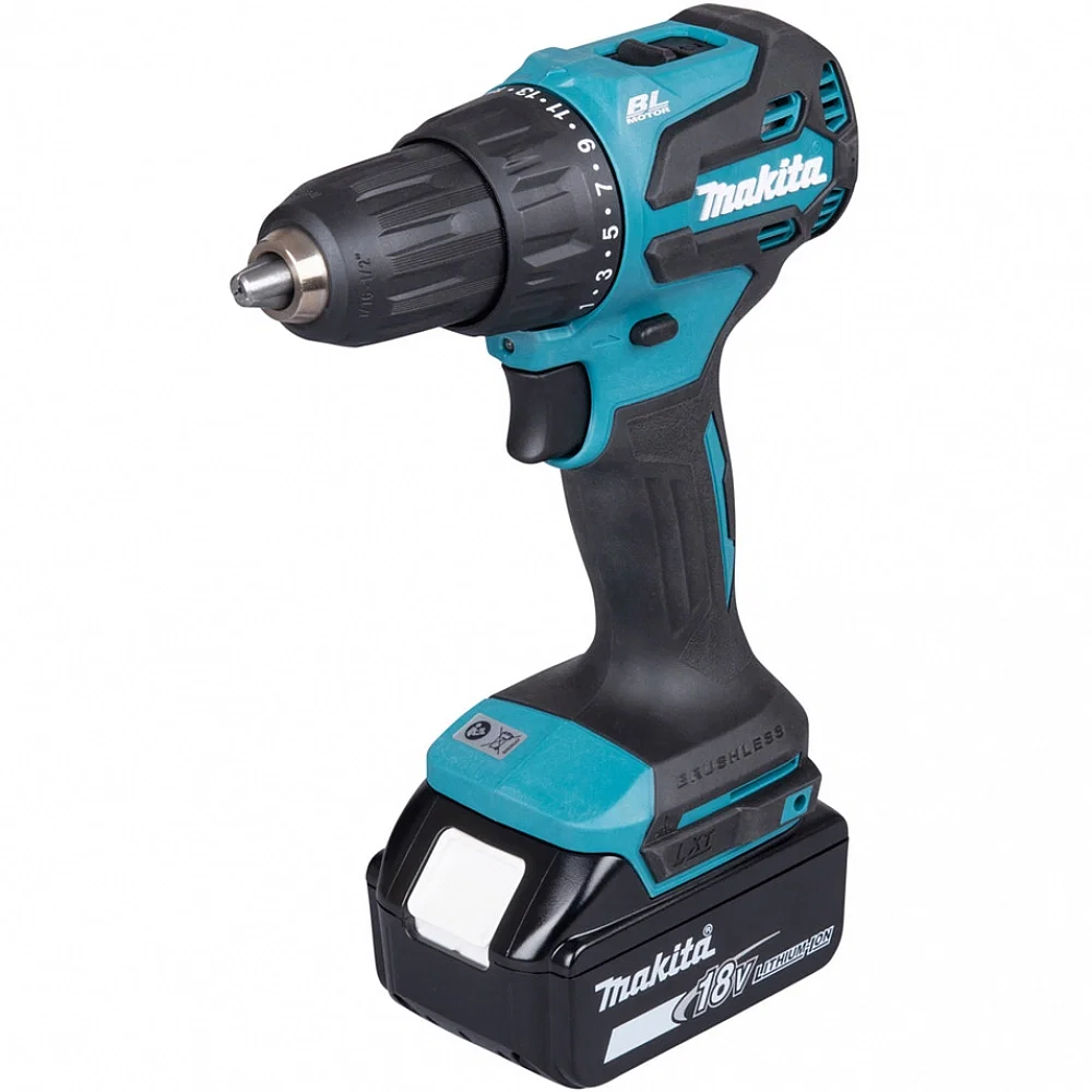 Akumuliatorinis smūginis gręžtuvas MAKITA DHP490Z, 18 V, 65 Nm, be akumuliatoriaus-0