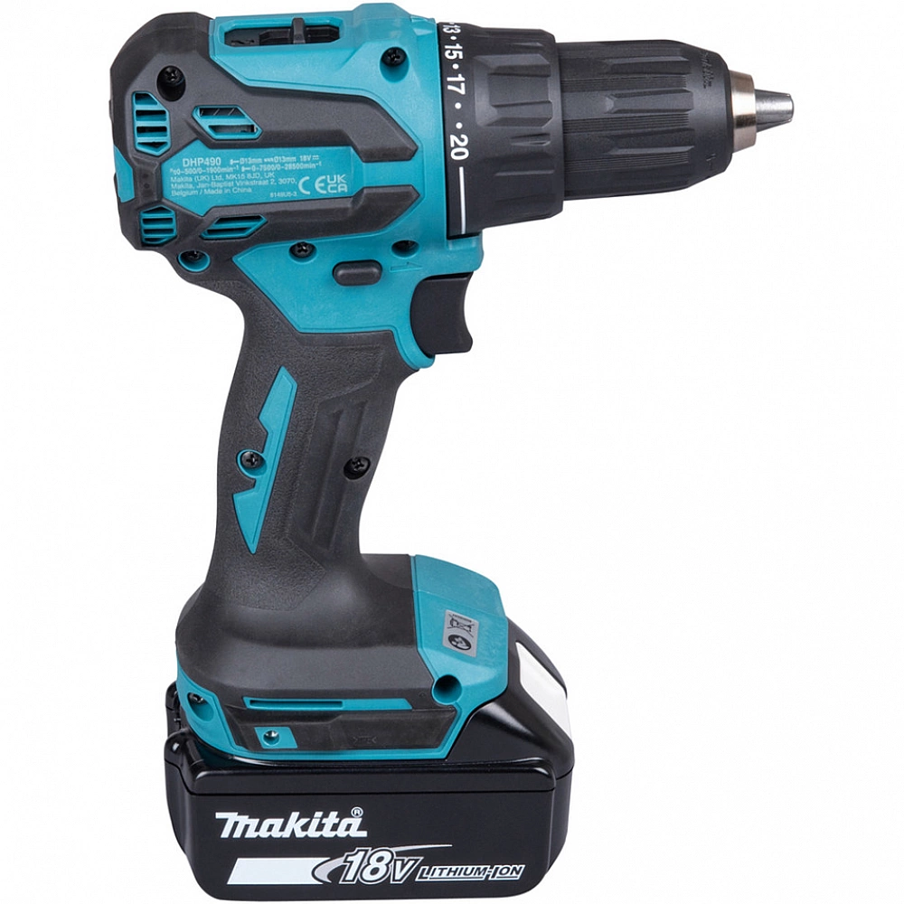 Akumuliatorinis smūginis gręžtuvas MAKITA DHP490Z, 18 V, 65 Nm, be akumuliatoriaus - 4