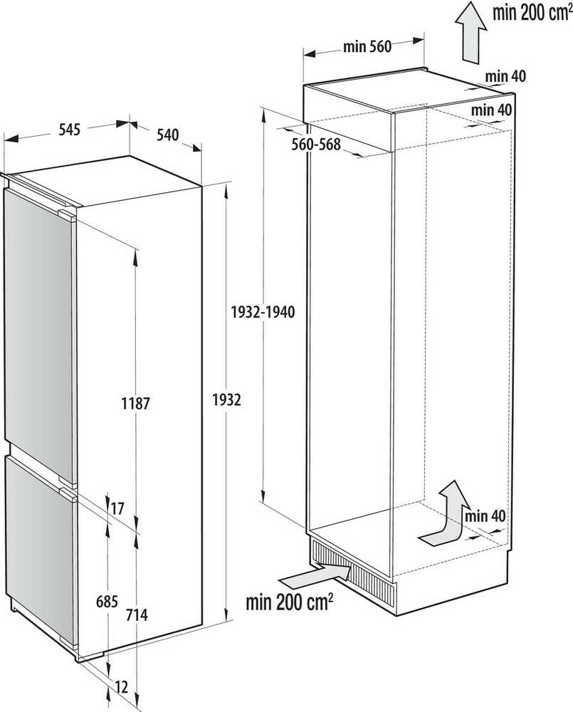 Įmontuojamas šaldytuvas su šaldikliu HISENSE RB3B280SAWE, 194 cm - 3