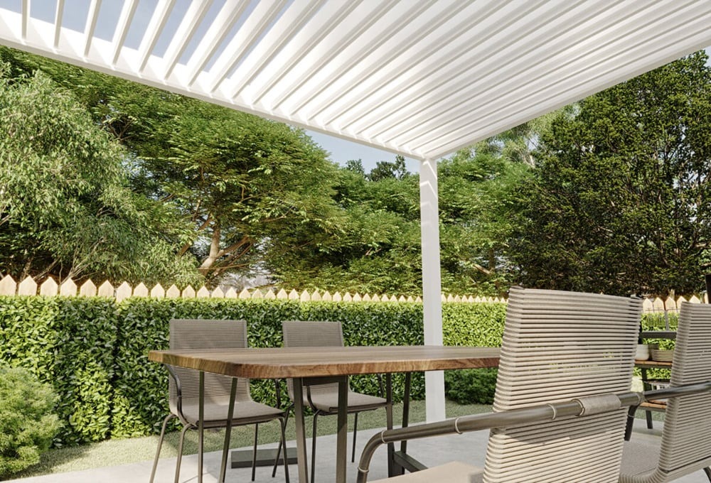 Pavėsinė Pergola ELEGANCE 300x400x256 cm, White - 6