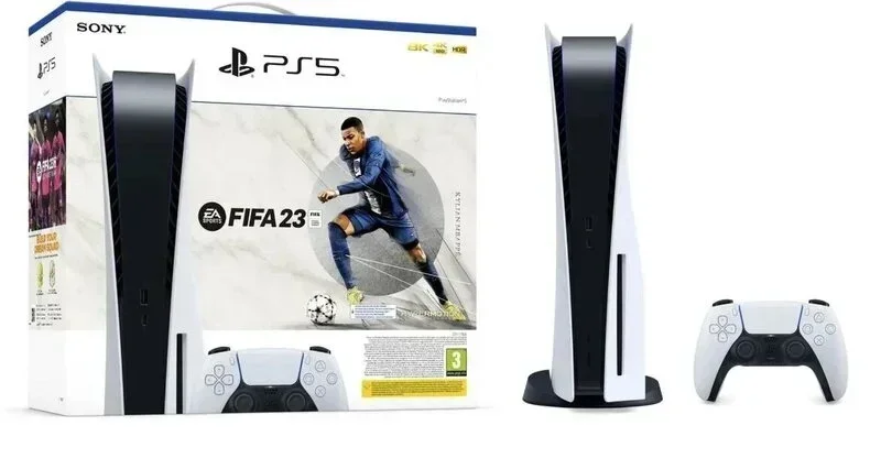 Žaidimų konsolė Sony PlayStation 5 Blu-Ray Edition + FIFA 23 (CFI-1116A), HDMI / USB - 2