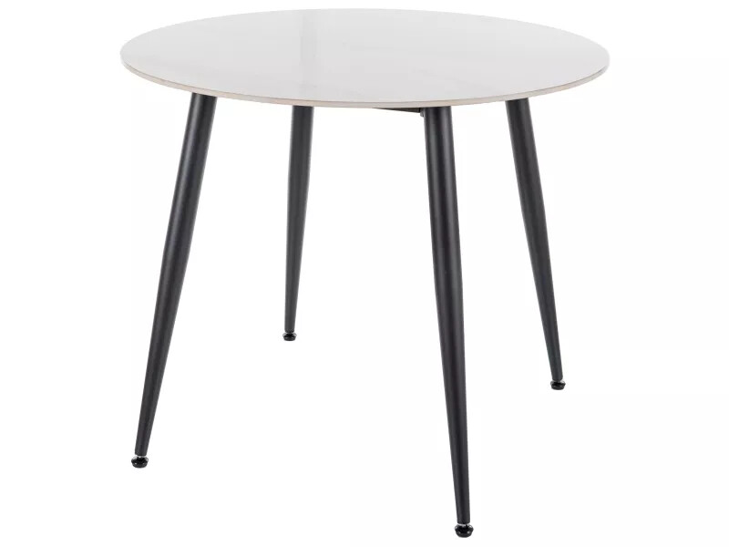 Valgomojo stalas SIGNAL Rion 90x90x76 cm,  balta/juoda-0