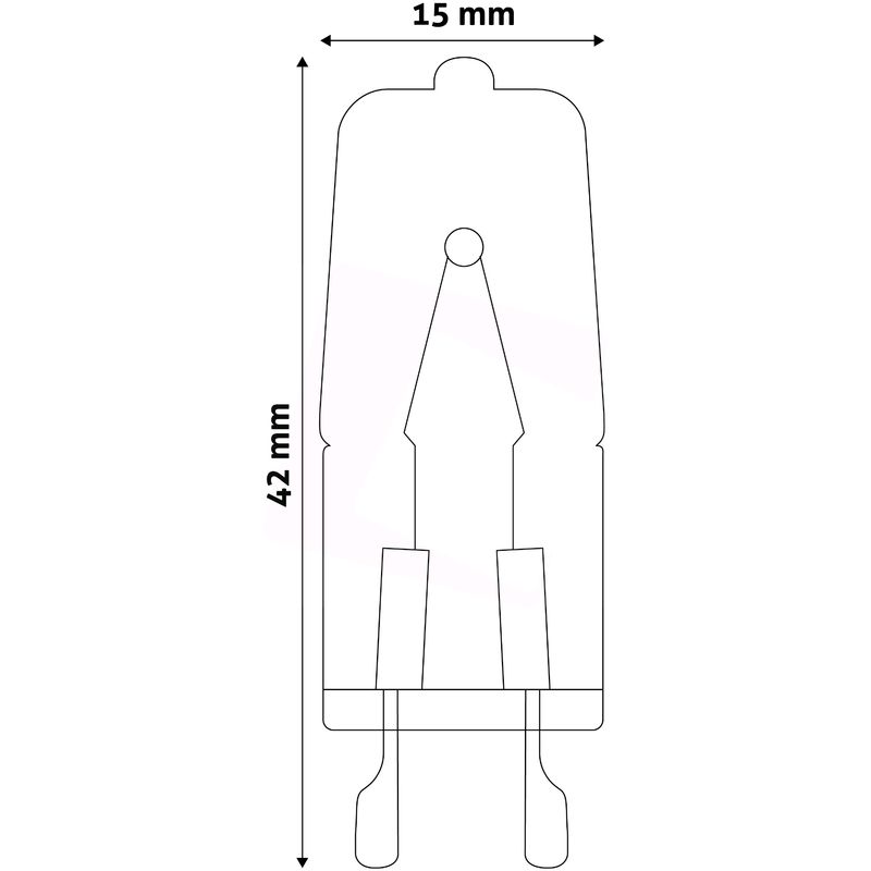 Halogeninė lemputė AVIDE, G9, 42W(=56W), 3000K, 630 lm, 360 ° - 3