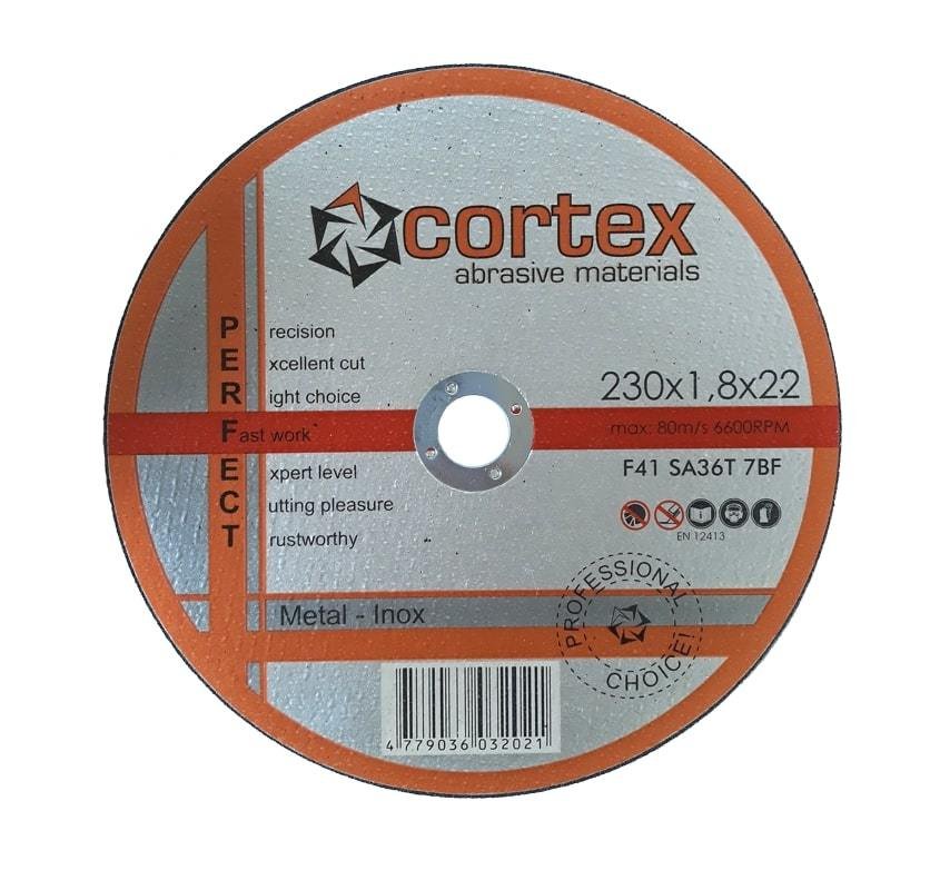 Metalo pjovimo diskas CORTEX Perfect, 230 x 1,8 x 22,2 mm, nerūdijančiam plienui