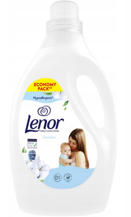 Minkštiklis LENOR Sensitive, 126 skalb., 2,650 L