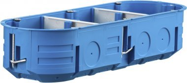 Trivietė instaliacinė dėžutė į gipso kartoną 210x68x45mm, 960 °C, IP20, mėlynos sp.-0