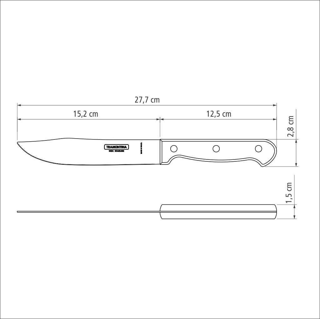Mėsininko peilis TRAMONTINA POLYWOOD, 15,2 cm - 3