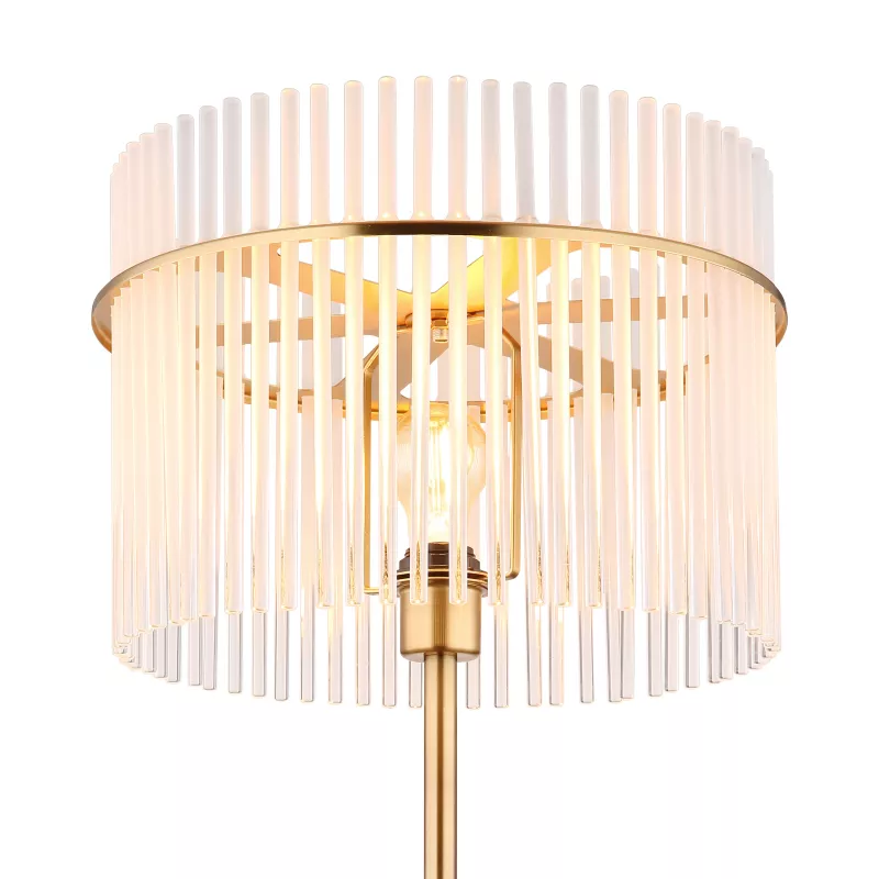 Toršeras GLOBO GORLEY, 1xE27, 60W, 230V, laidas 1,8m, metalas/stiklas, aukso sp, ø38x152cm - 4
