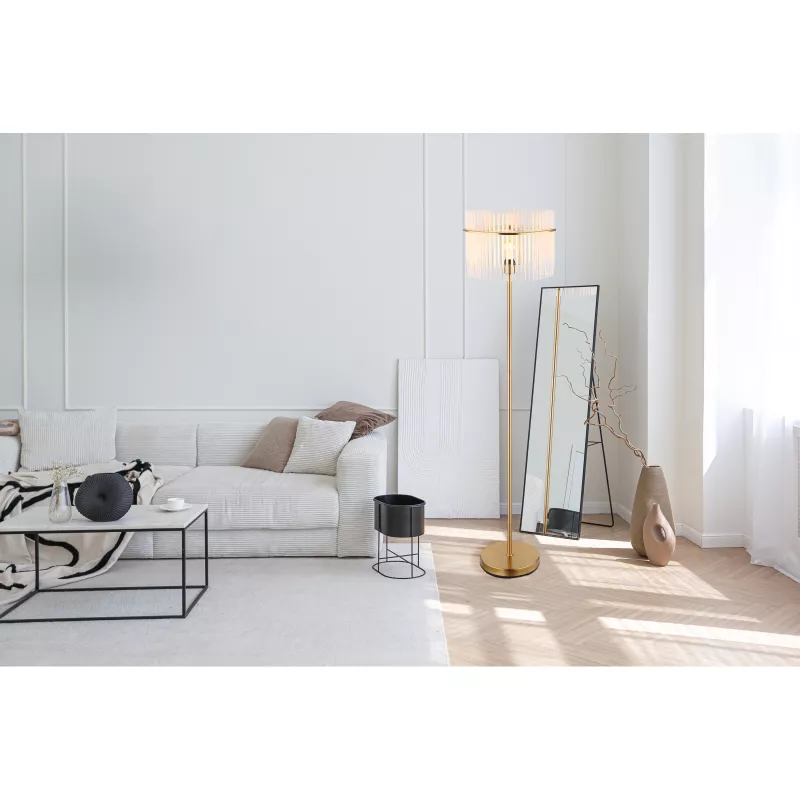 Toršeras GLOBO GORLEY, 1xE27, 60W, 230V, laidas 1,8m, metalas/stiklas, aukso sp, ø38x152cm - 3