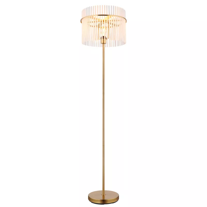 Toršeras GLOBO GORLEY, 1xE27, 60W, 230V, laidas 1,8m, metalas/stiklas, aukso sp, ø38x152cm-0