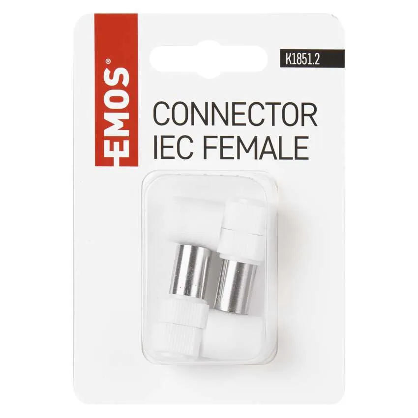 IEC lizdinė antenos jungtis, įsukama, kampinė, 2 vnt. - 3