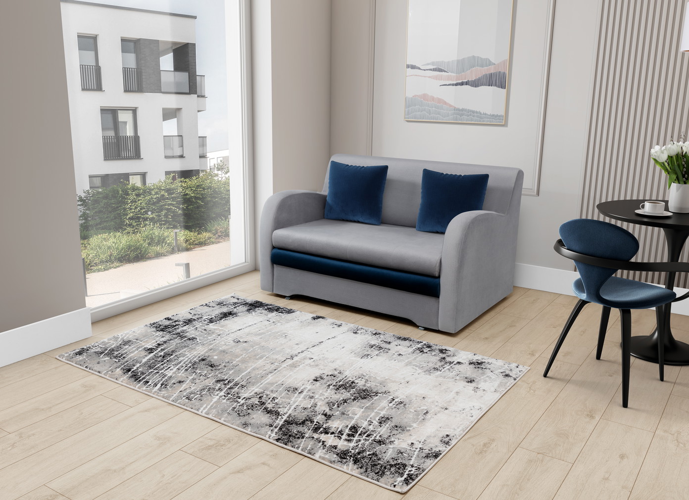 Kilimas Bardot Gray, 80x150 cm - 4