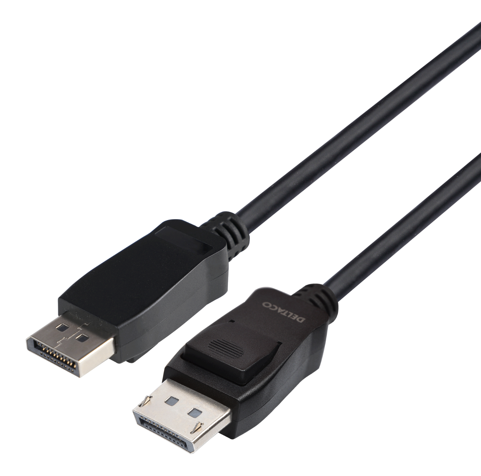 Kabelis DELTACO DisplayPort, 1m, 8K, DP 1.4, DSC 1.2, LSZH, juodas - 1