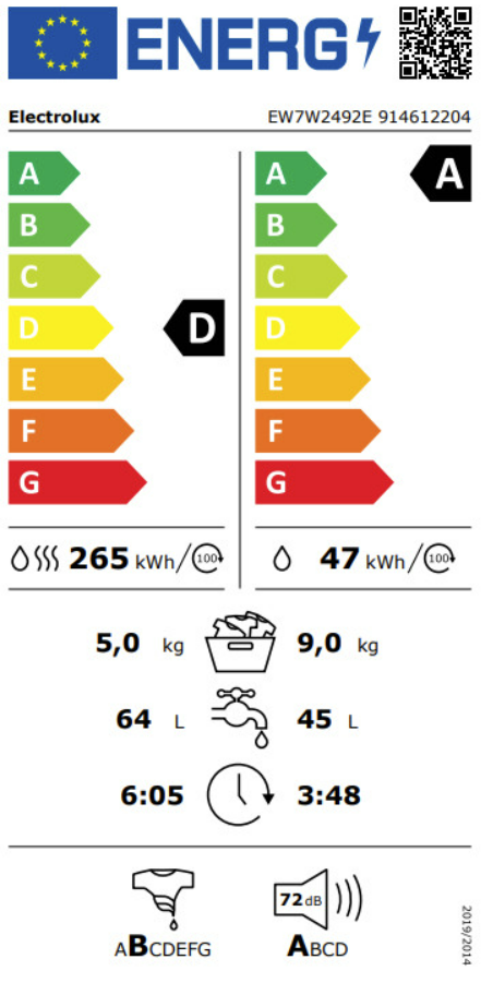 Skalbimo mašina su džiovinimu Electrolux EW7W2492E - 6