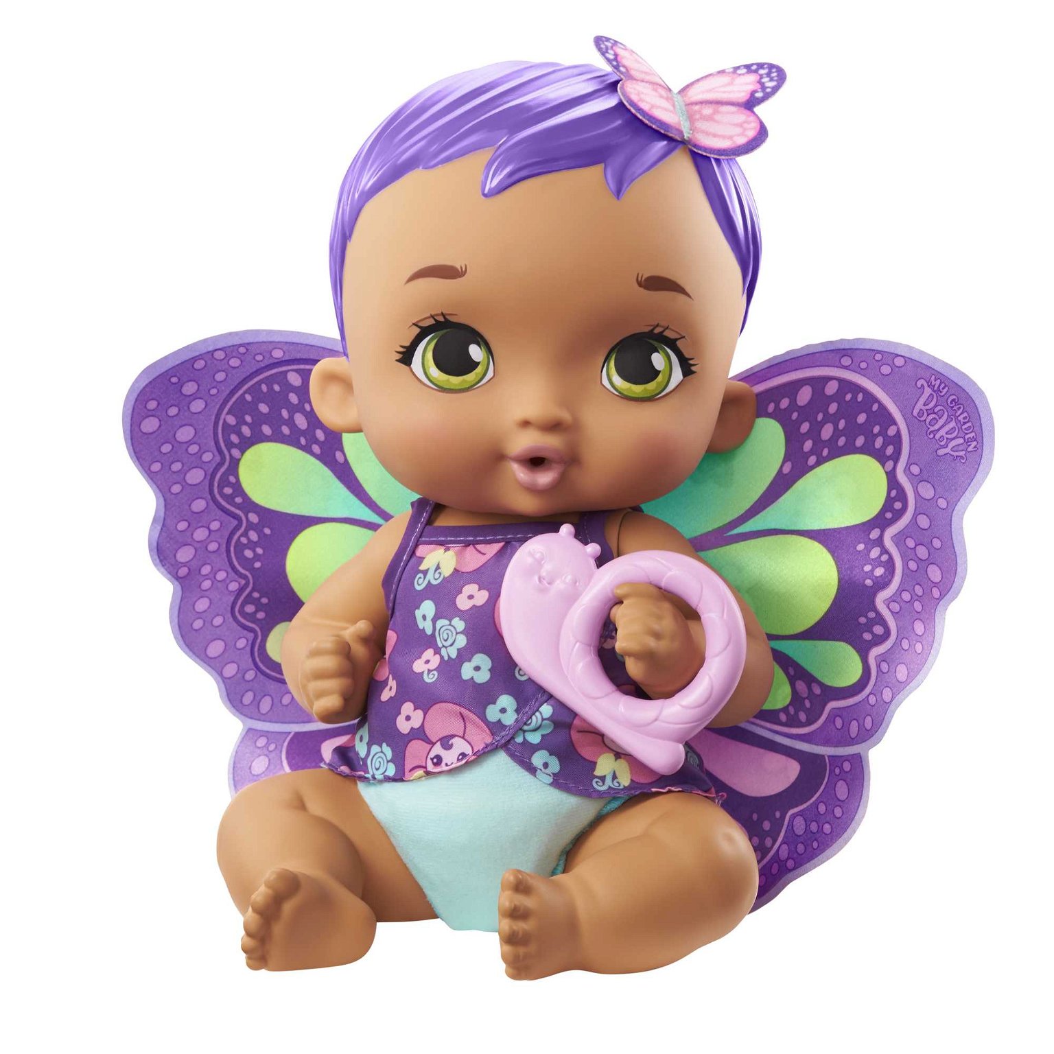 Lėlė - kūdikis My Garden Baby mažylis drugelis, violetinis - 1