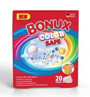 Skalbimo lapeliai BONUX Color Safe, 20 vnt