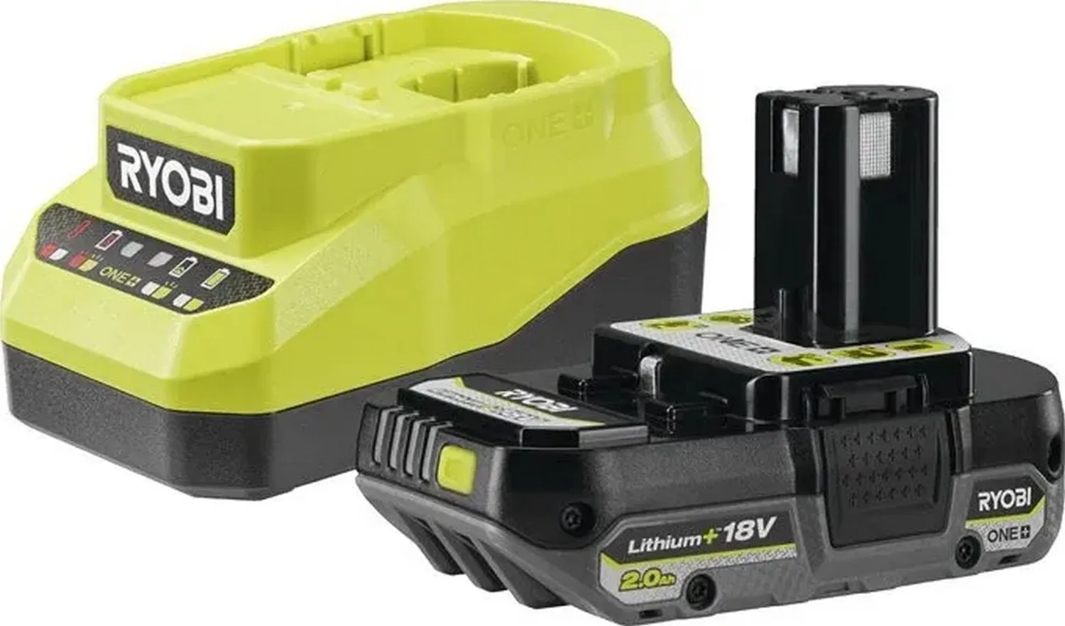 Akumuliatoriaus ir kroviklio rinkinys RYOBI RC18120A-120C, 18 V, 2,0 Ah Li-ion-0