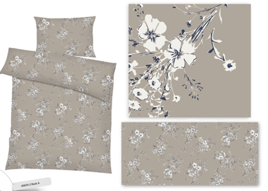 Satininės patalynės kompl. ELDORADO HOME, 140x200cm, 50x70cm, 100% medv. - 2