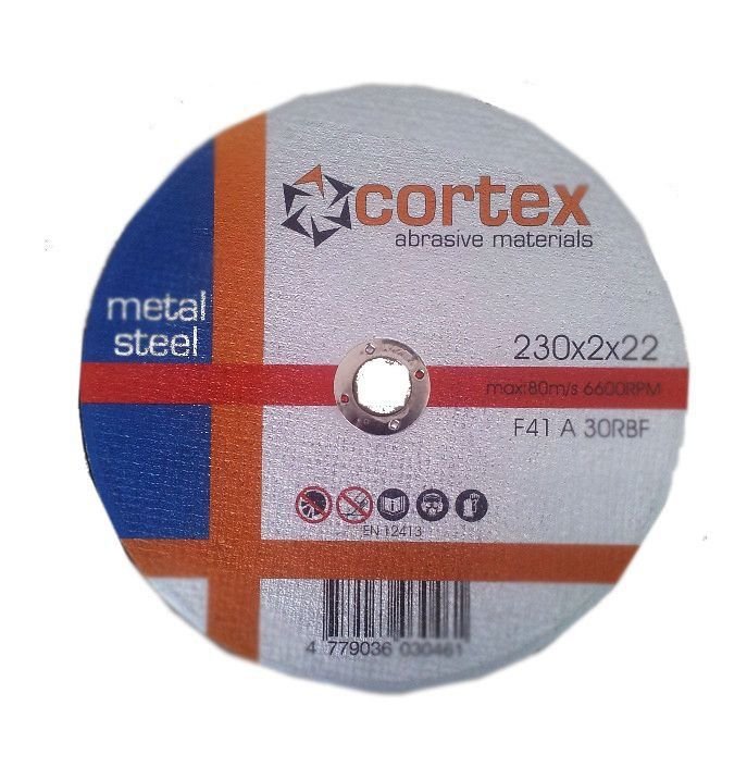 Plieno pjovimo diskas CORTEX, 230 x 2,0 x 22 mm
