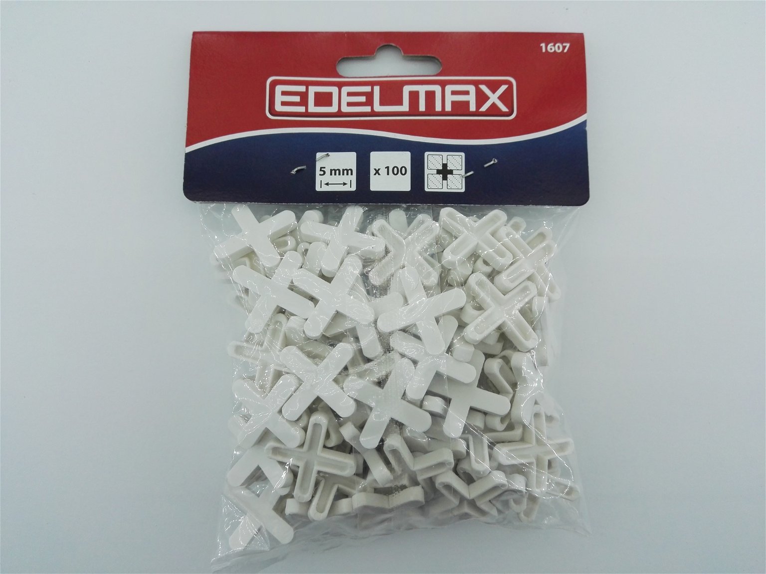 Plytelių kryželiai EDELMAX, 5 mm storio, 100 vnt.