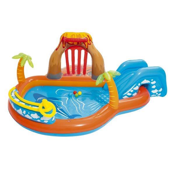 Pripučiamas vaikiškas baseinas BESTWAY Lava Lagoon Play Centre, 265 x 265 x 104 cm-0