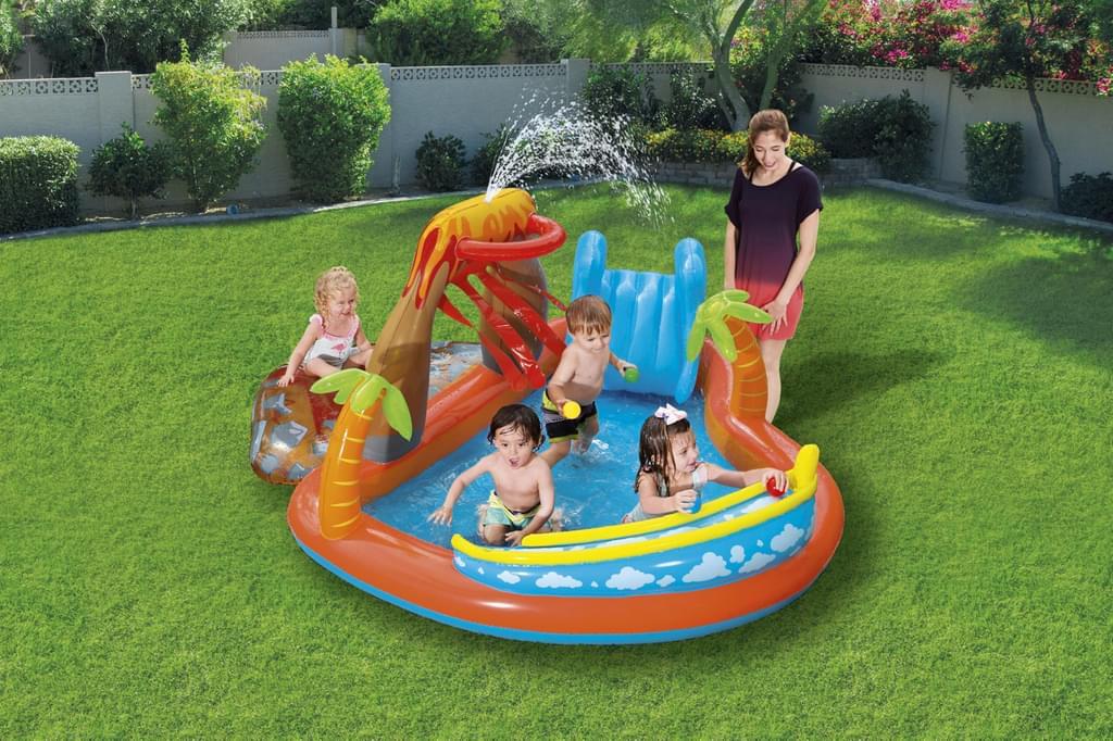 Pripučiamas vaikiškas baseinas BESTWAY Lava Lagoon Play Centre, 265 x 265 x 104 cm-1