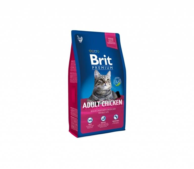 Sausas ėdalas suaugusioms katėms BRIT PREMIUM su vištiena, 1.5 kg