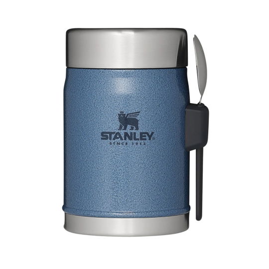 Nerūdijančio plieno maisto termosas STANLEY CLASSIC Hammertone Lake, mėlynos sp., 0,4 L-0