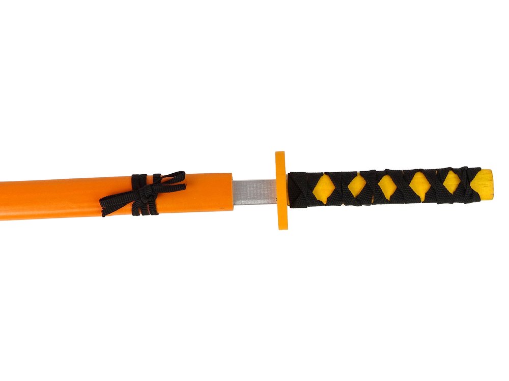Medinis riterio kardas, oranžinis, 73 cm - 5