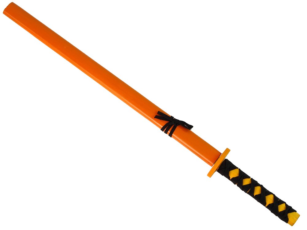 Medinis riterio kardas, oranžinis, 73 cm - 6