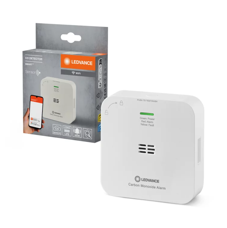 Išmanusis anglies dioksido detektorius 85dB, IP20, baltos sp.-0