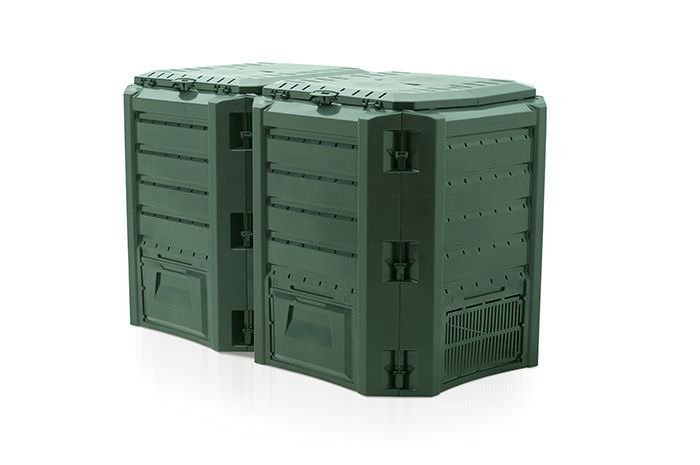 Plastikinė komposto dėžė EVOGREEN, žalios sp., 800 l, 135 x 72 x 83 cm