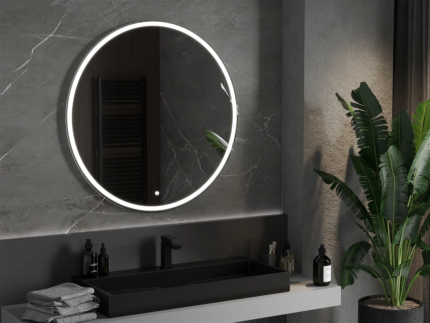 Vonios veidrodis Mexen Gobi su LED apšvietimu ir šildymo kilimėliu, 100 cm - 2