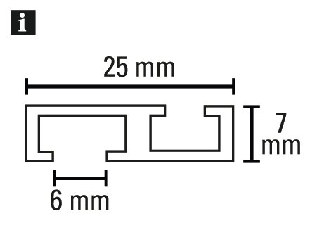 Lubinis karnizas, aliumininis, baltos sp., 1 bėgelio, 200 cm - 2