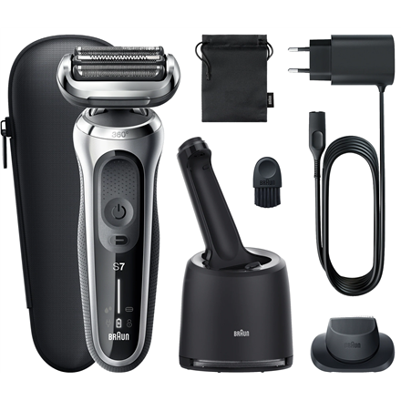 Barzdaskutė Braun Series 7 71-S7200cc, li-ion, sidabro/juoda - 2