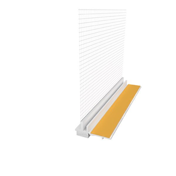 PVC deformacinis profilis su tinkleliu EJOT PROFIL, 90 x 125 x 2400 mm