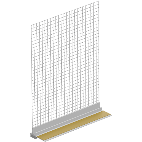 PVC deformacinis profilis su tinkleliu EJOT PROFIL, 90 x 125 x 2400 mm - 2
