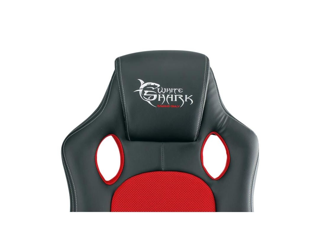 Žaidimų kėdė White Shark Kings Throne Y-2706, juoda/raudona - 4