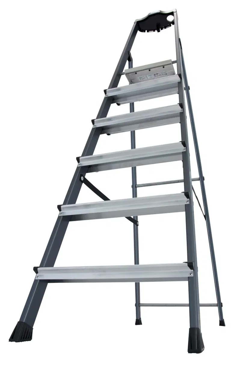 Kopėčios KRAUSE Securo, 6 pakopos, anoduotos, su įrankių laikikliu, darbinis aukštis 330cm-1