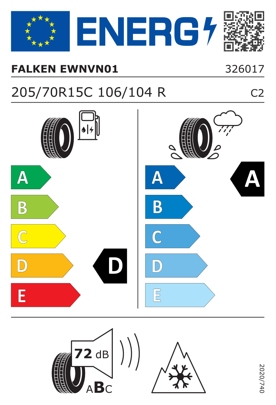 Falken Eurowinter VAN01 205/70 R15 106 R - 2