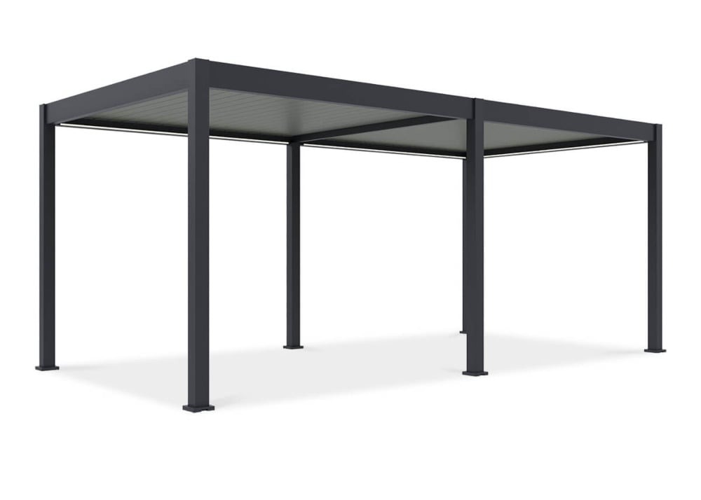Pavėsinė Pergola ELEGANCE AUTOMATIC 300x600x256 cm su LED, Anthracite/Light Grey - 1