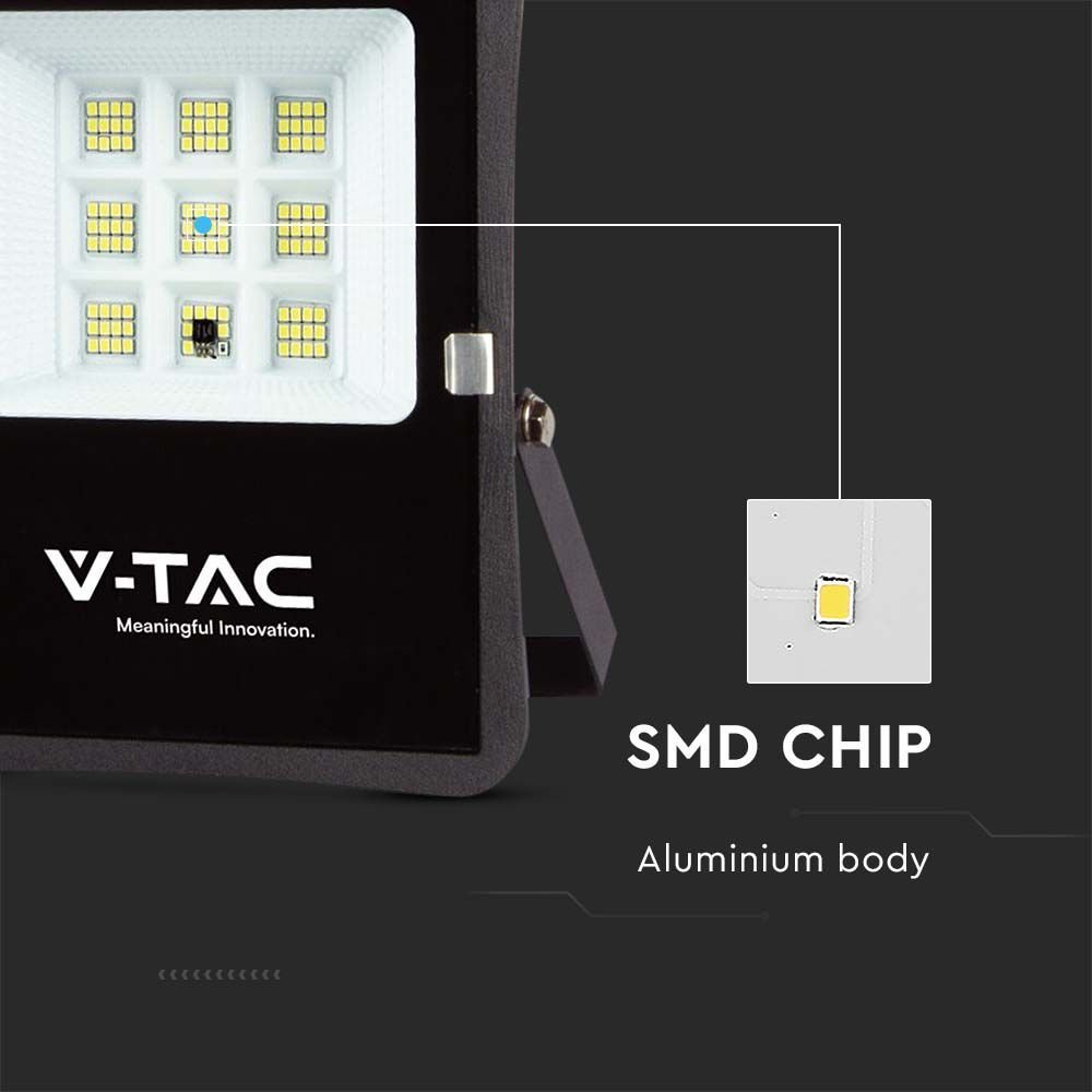 LED prožektorius V -TAC, įkraunamas saulės energija, IP65, 4000 K, 400 lm, su pultu, juodos spalvos - 7