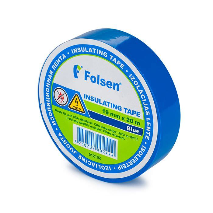 Izoliacinė juosta PREMIUM, mėlyna sp., 0,019 x 20 m-0