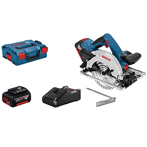 Akumuliatorinis diskinis pjūklas BOSCH PRO GKS 18V-57 G (L-BOXX, 2x Li-ion 4.0Ah)-0